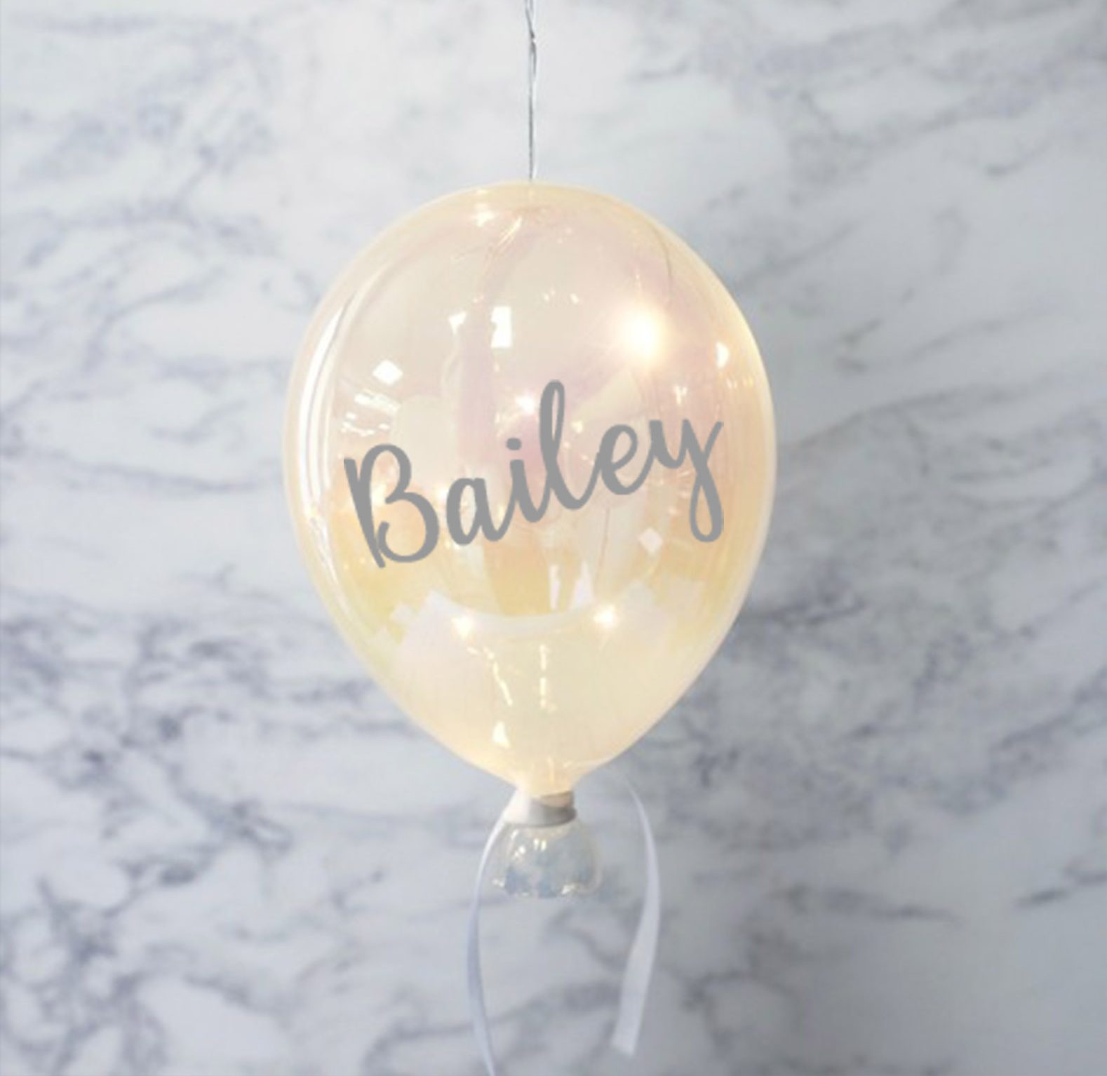 Personalised Hanging Glass  Balloon  Light Signed Sealed 