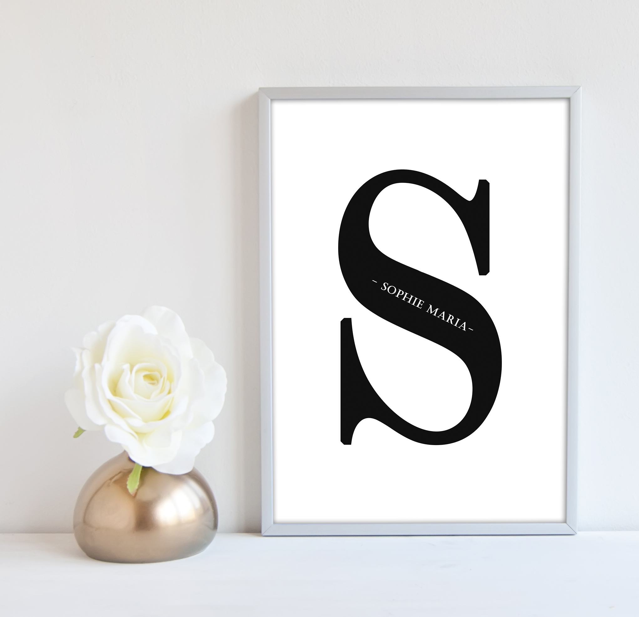 single letter with persons name