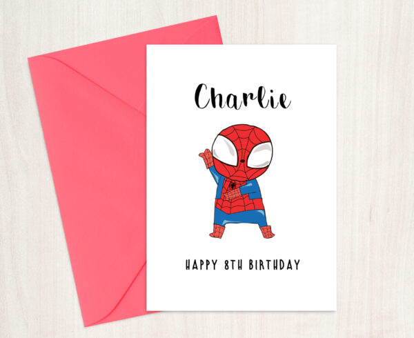 Personalised Spiderman Birthday Card | SIGNED SEALED DELIVERED GIFTS LTD