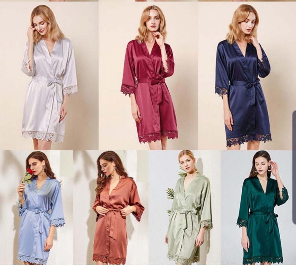 personalised bridal party robes